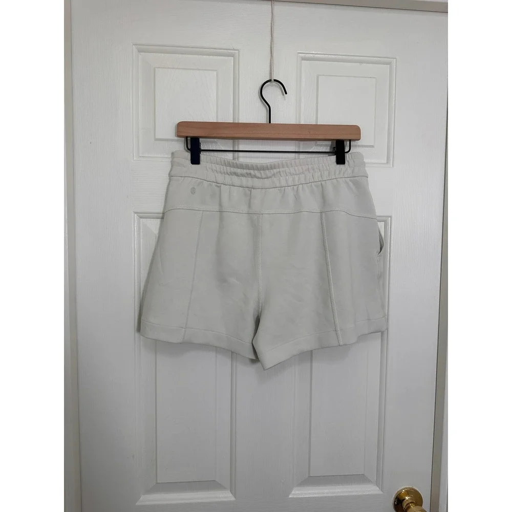 Lululemon Softstreme High Rise Shorts 8 Bone Beige Athletic Lounge Drawstring